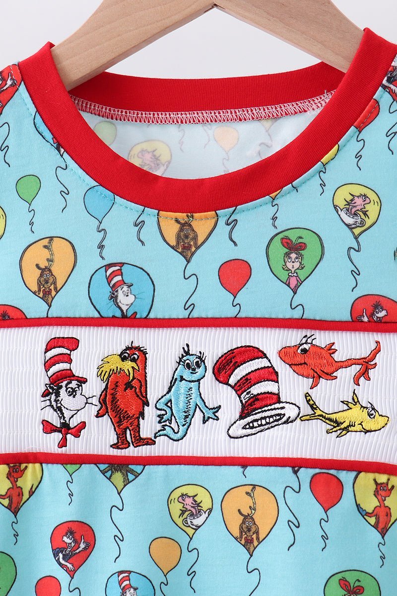 Mint Dr. Seuss smocked top - Abbies Place