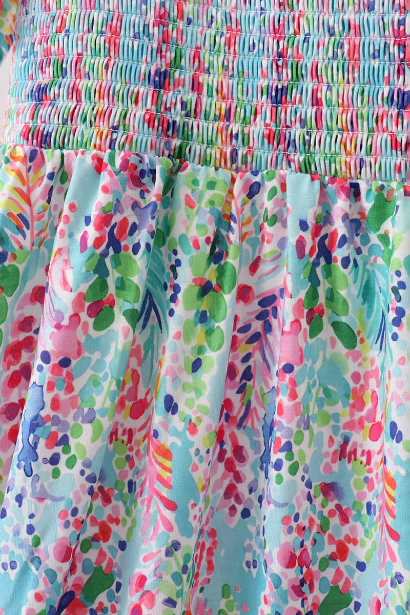 Mint Lilly Smocked Women Dress - Abbies Place
