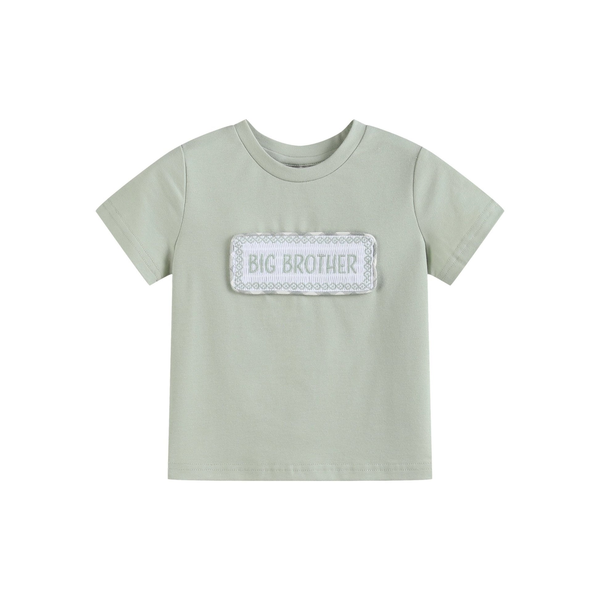 Misty Blue Big Brother Smocked Shirt and Shorts Set - Abbies Place
