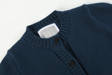 Load image into Gallery viewer, Navy Blue Christmas Santa Knit Cardigan
