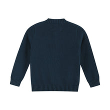 Load image into Gallery viewer, Navy Blue Christmas Santa Knit Cardigan
