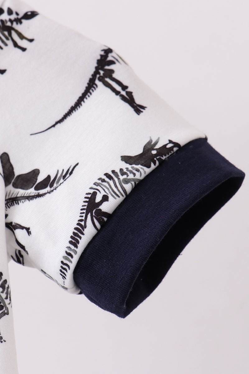 Navy dinosaur print bubble - Abbies Place
