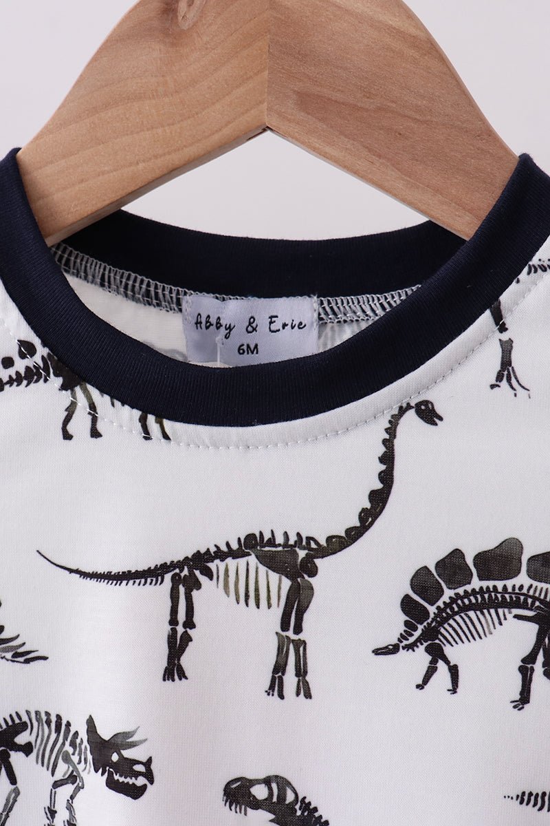 Navy dinosaur print bubble - Abbies Place
