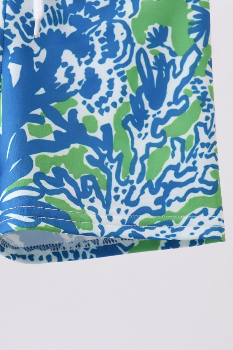 Ocean garden splash swim trunks - Abbies Place