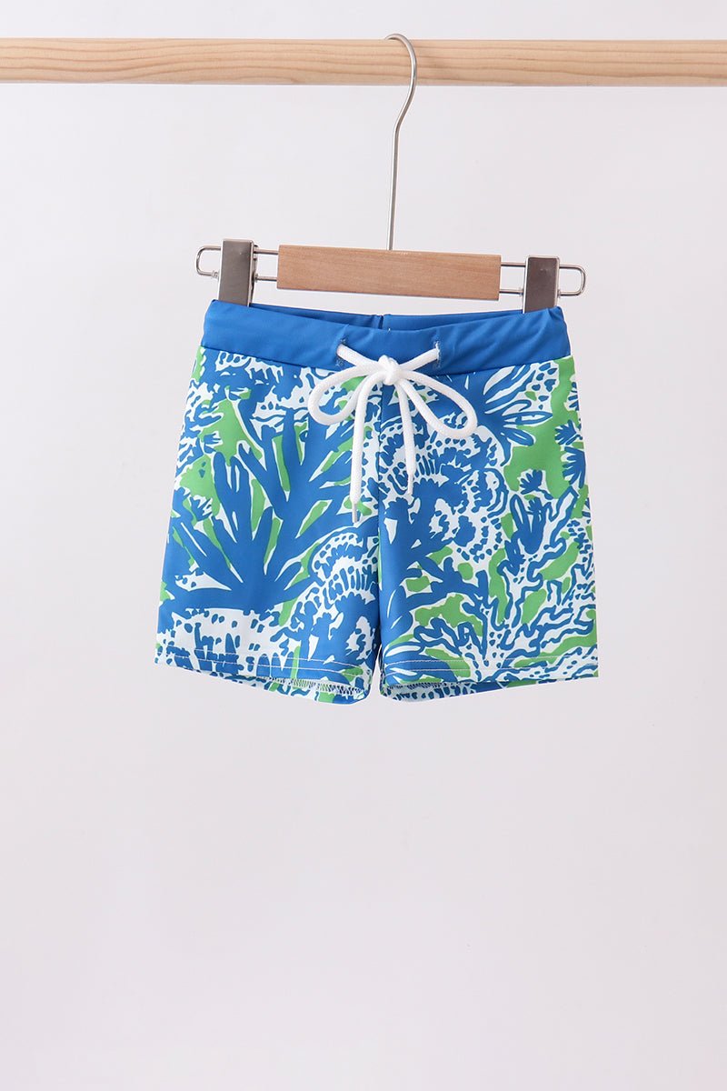 Ocean garden splash swim trunks - Abbies Place
