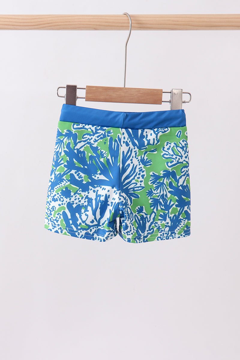 Ocean garden splash swim trunks - Abbies Place