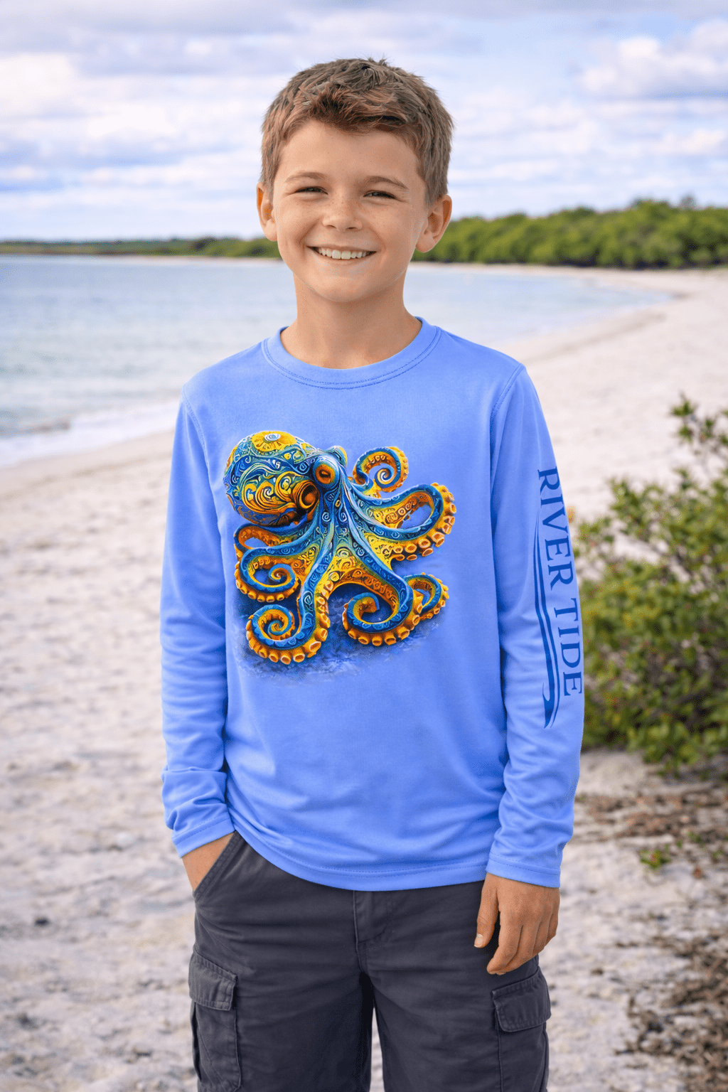 Octo Current Long Sleeve Performance Shirt - Abbies Place