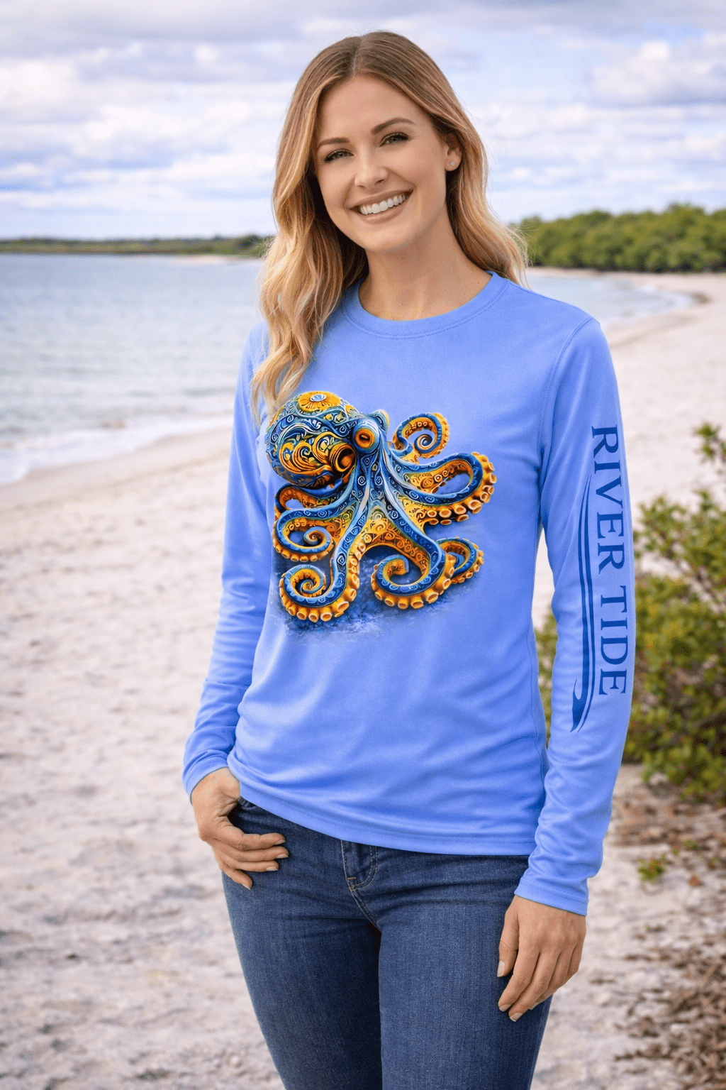 Octo Current Long Sleeve Performance Shirt - Abbies Place