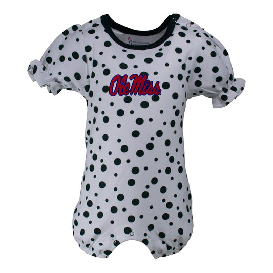 Ole Miss Polka Dot Girl's Romper - Abbies Place
