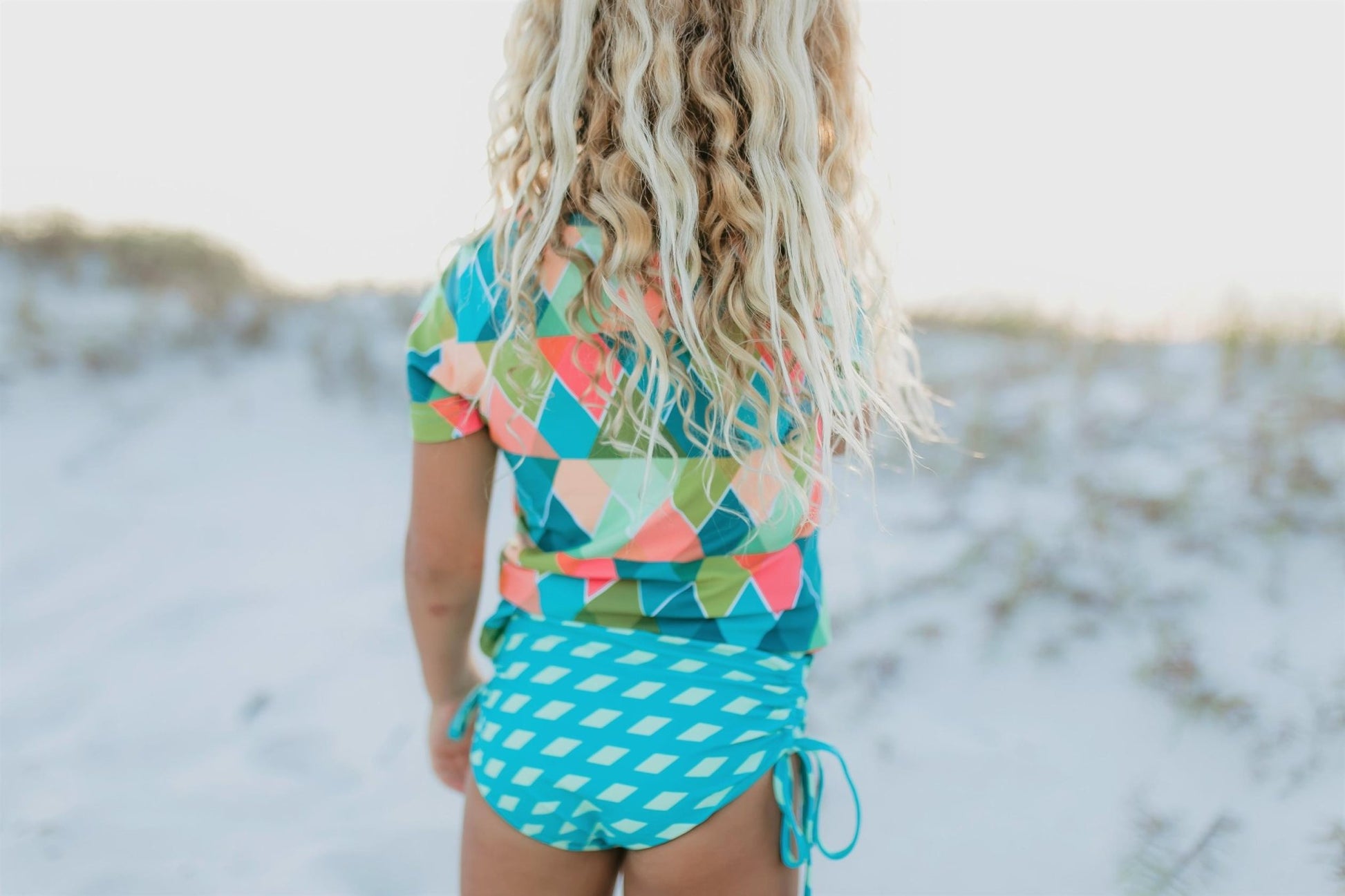 Olivia Diamond Rash Guard Swimsuit - Abbies Place