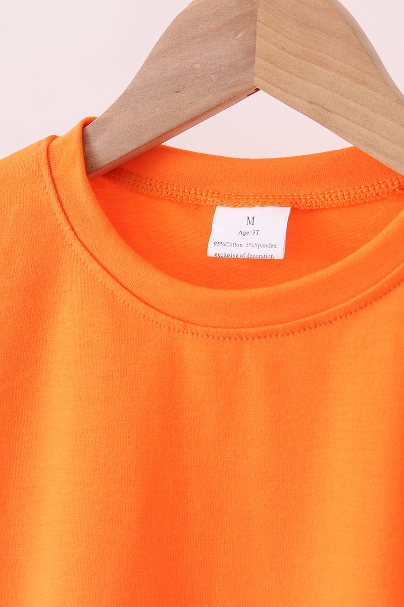 Orange scalloped shorts set - Abbies Place