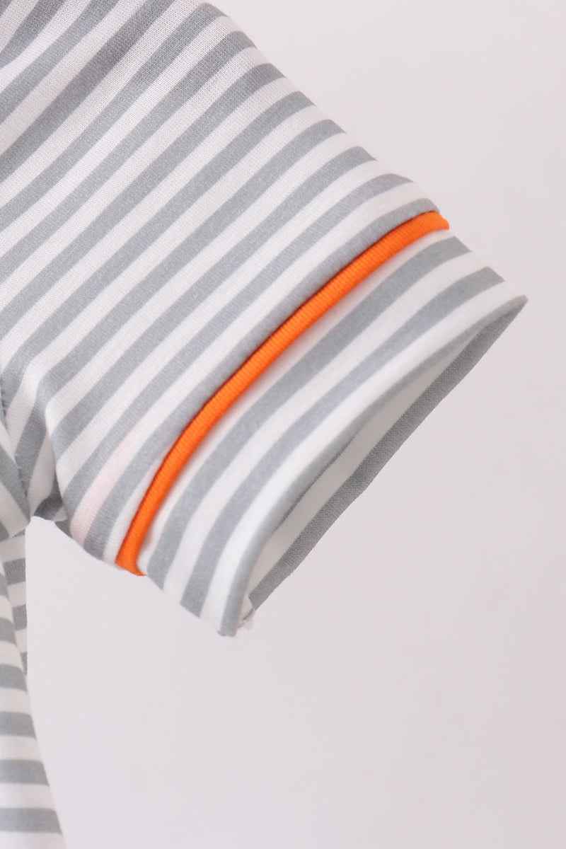 Orange Tennessee embroidery stripe bubble - Abbies Place