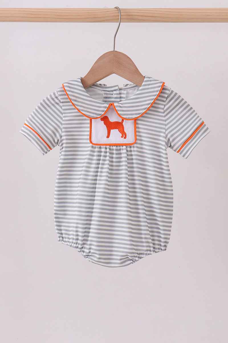 Orange Tennessee embroidery stripe bubble - Abbies Place