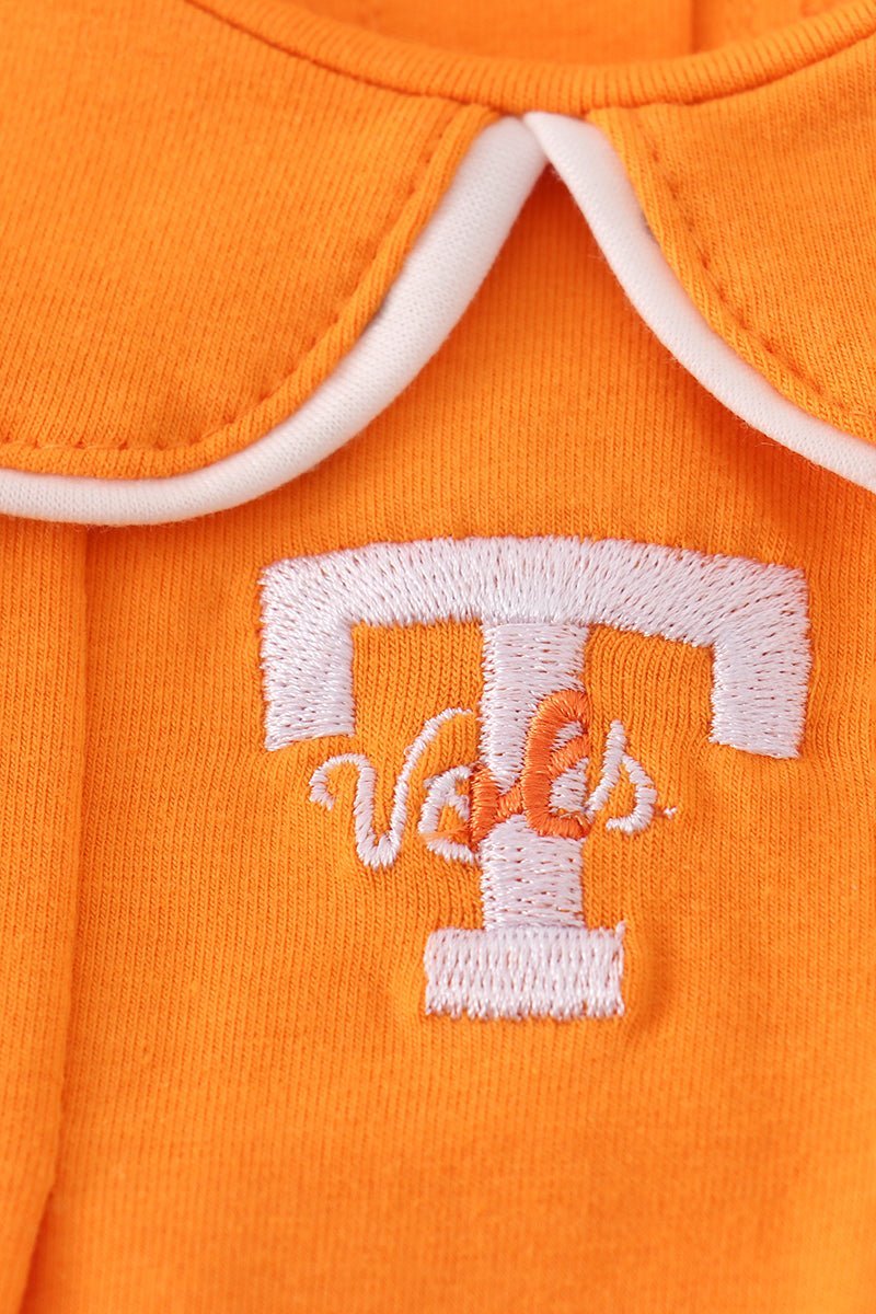 Orange Tennessee go vols embroidery bloomer set - Abbies Place