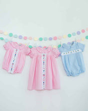 Load image into Gallery viewer, Party Time Hand Embroidered Pink Gingham Bubble
