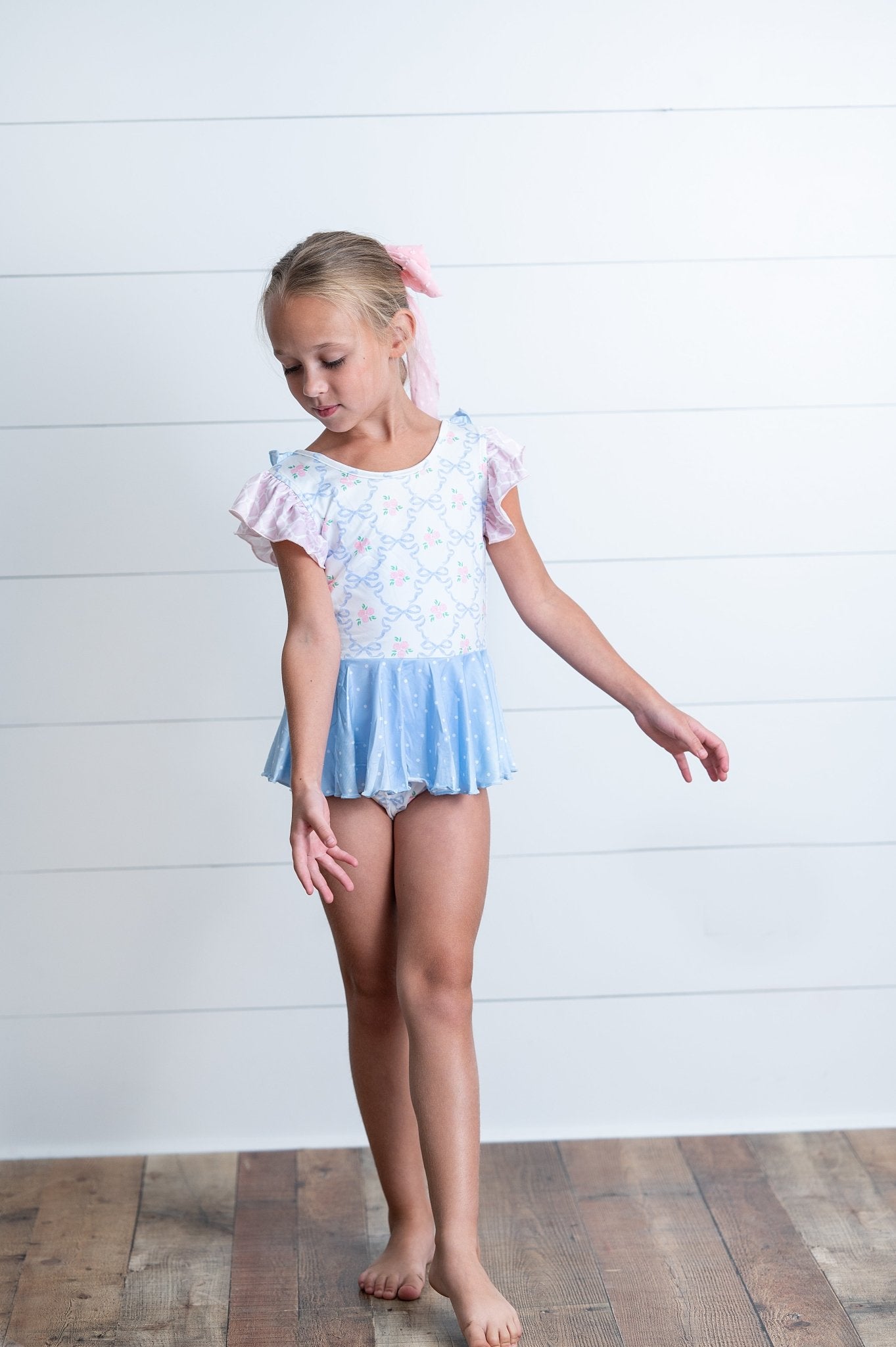 Pastel Floral Skirted Leotard - Abbies Place