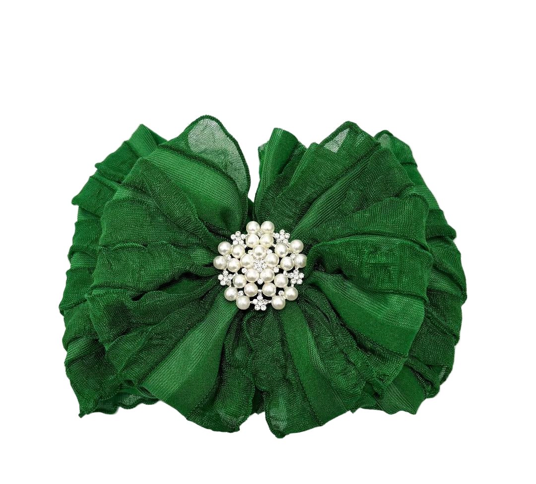 Pearl Ruffled Headband - Abbies Place