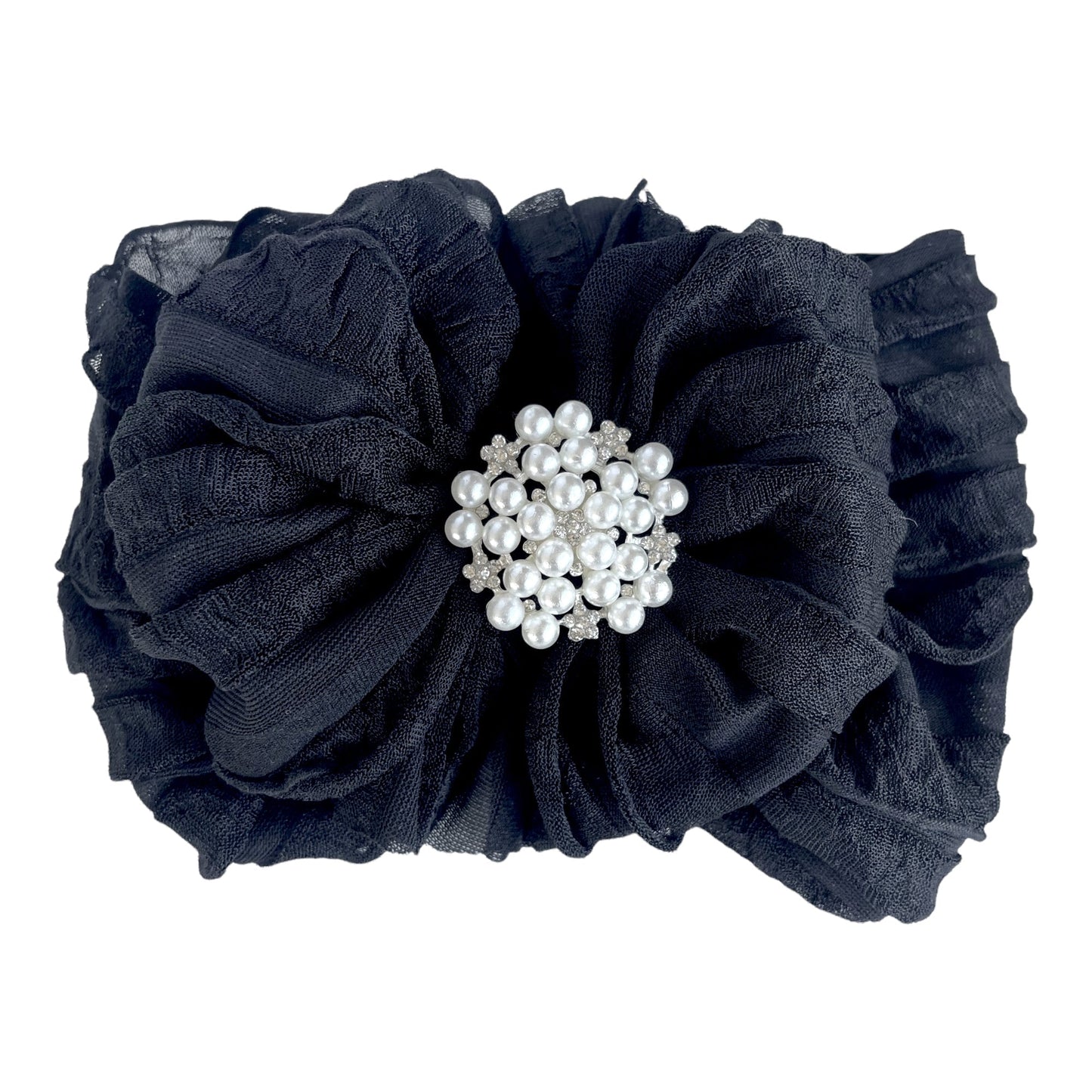 Pearl Ruffled Headband - Abbies Place