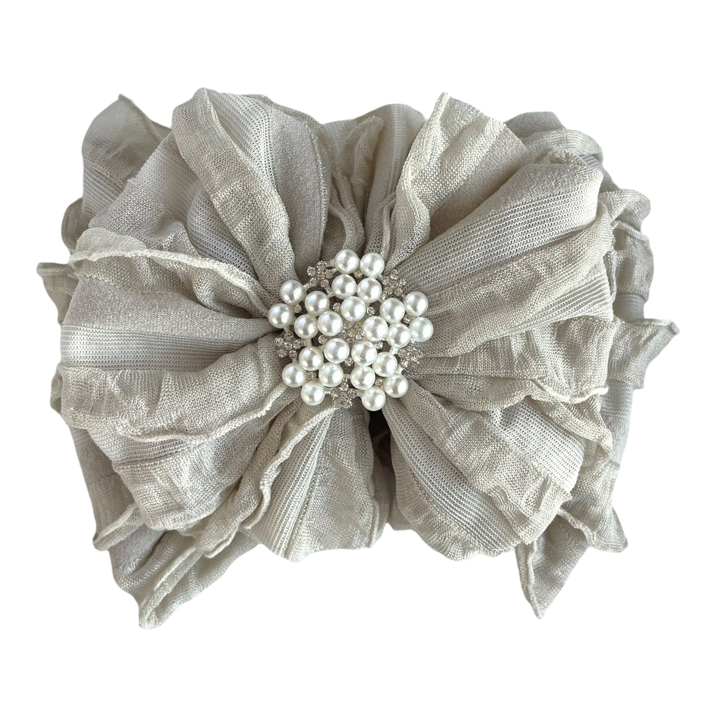 Pearl Ruffled Headband - Abbies Place