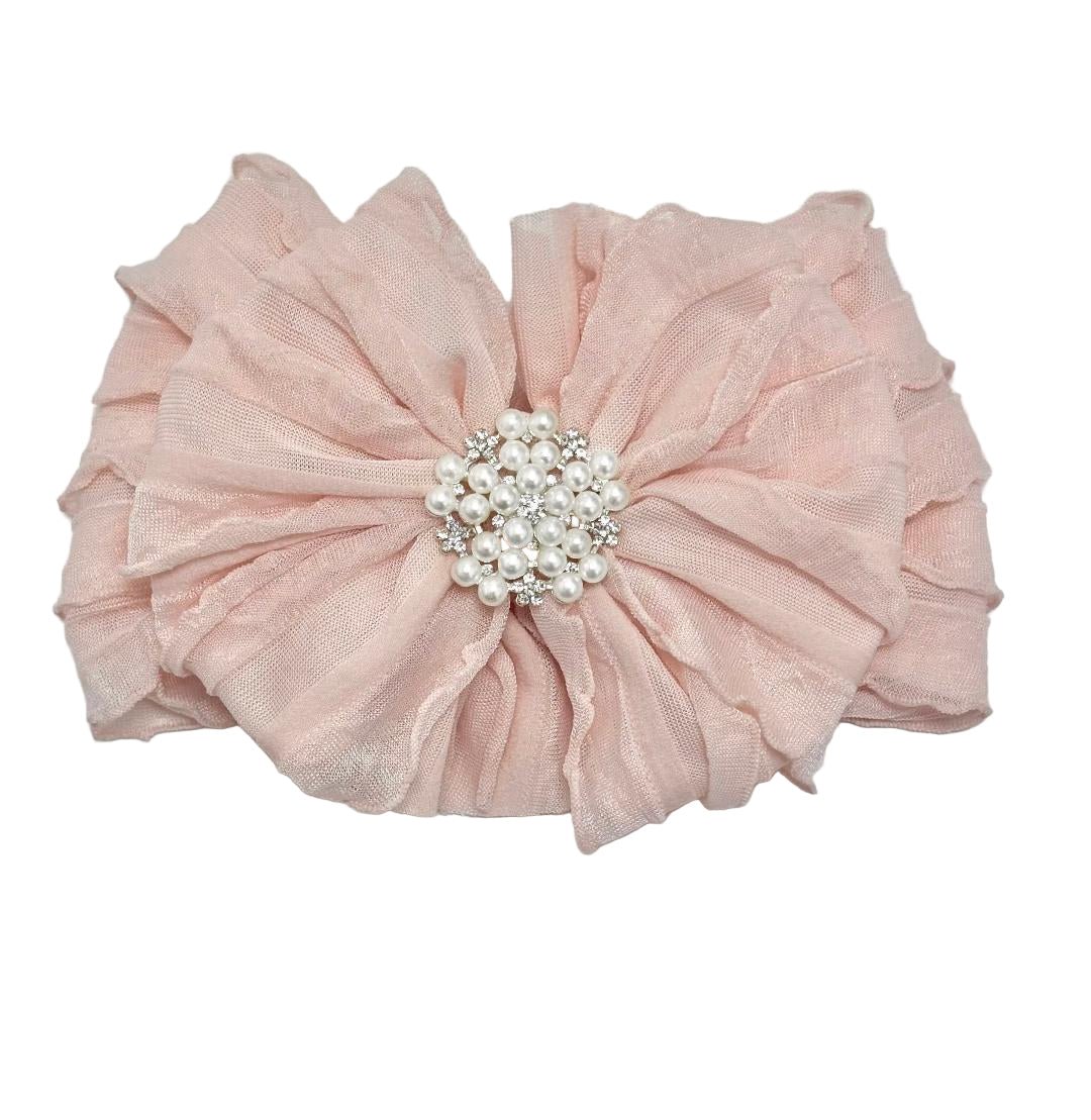 Pearl Ruffled Headband - Abbies Place