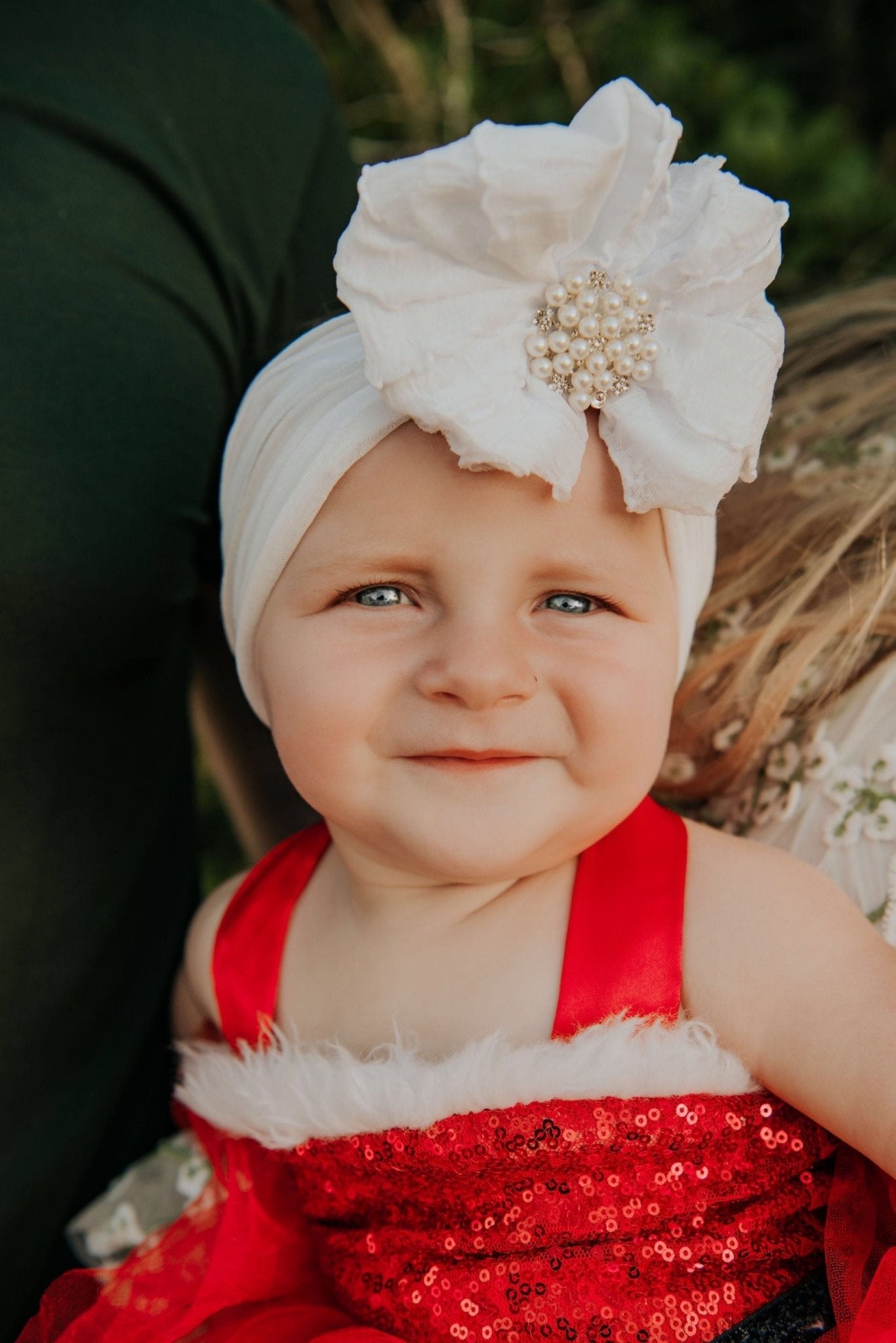 Pearl Ruffled Headband - Abbies Place