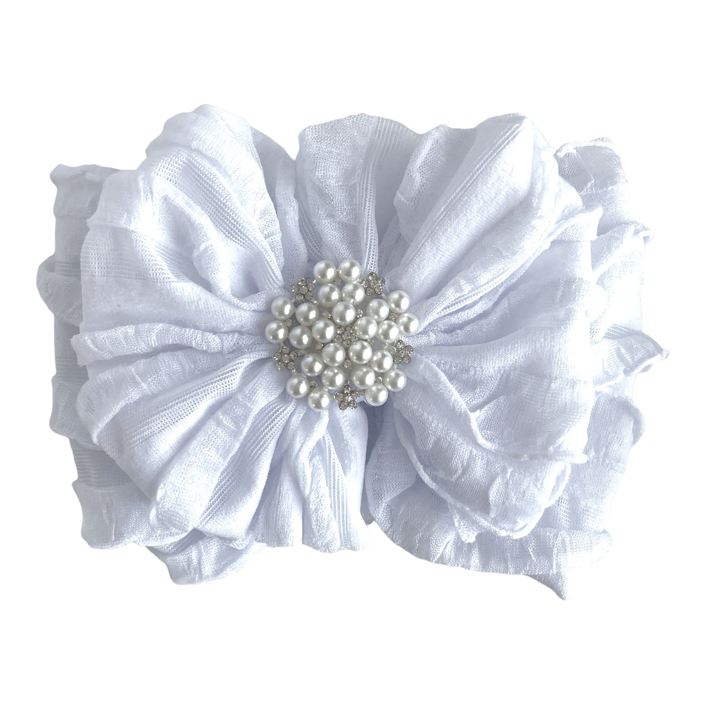 Pearl Ruffled Headband - Abbies Place