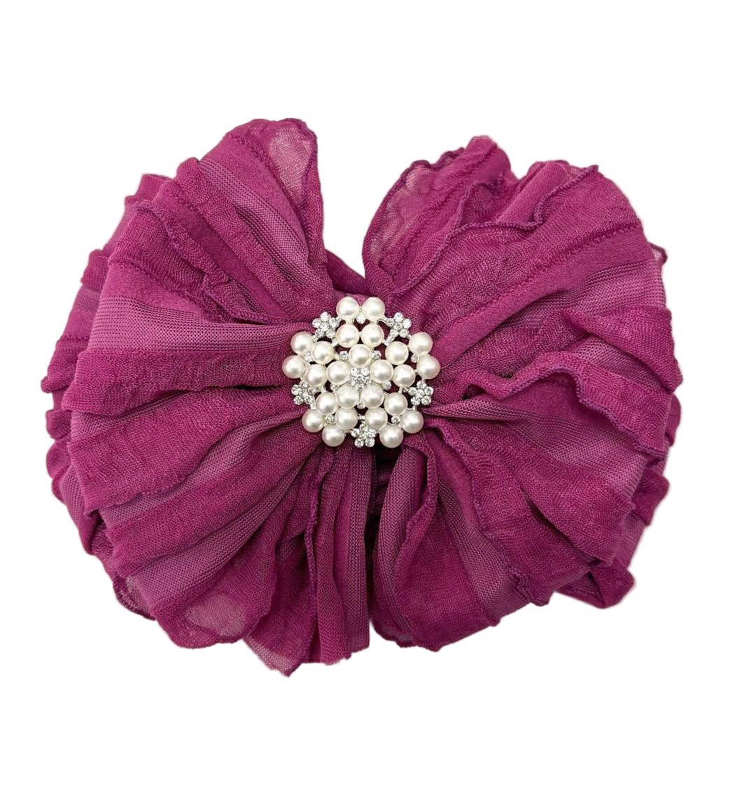 Pearl Ruffled Headband - Abbies Place
