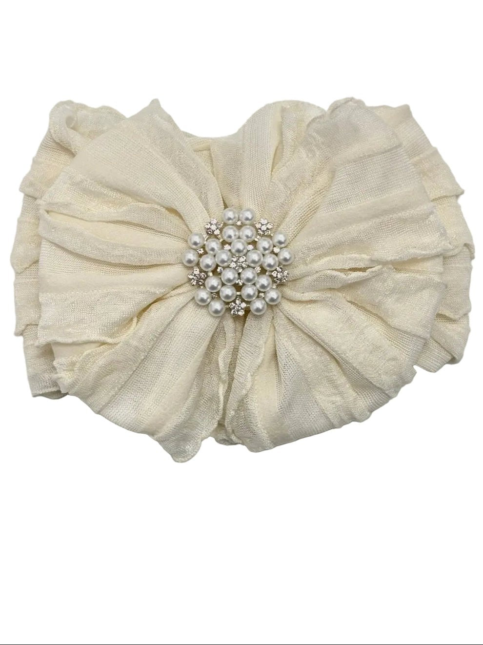 Pearl Ruffled Headband - Abbies Place