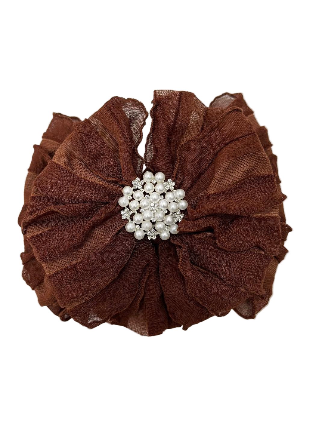 Pearl Ruffled Headband - Abbies Place