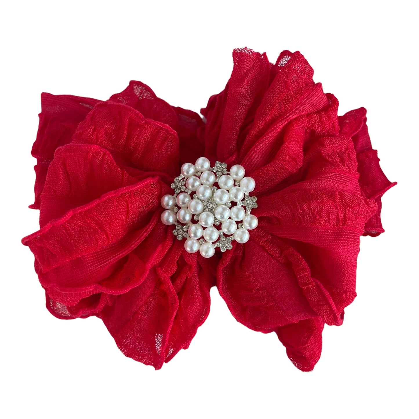Pearl Ruffled Headband - Abbies Place