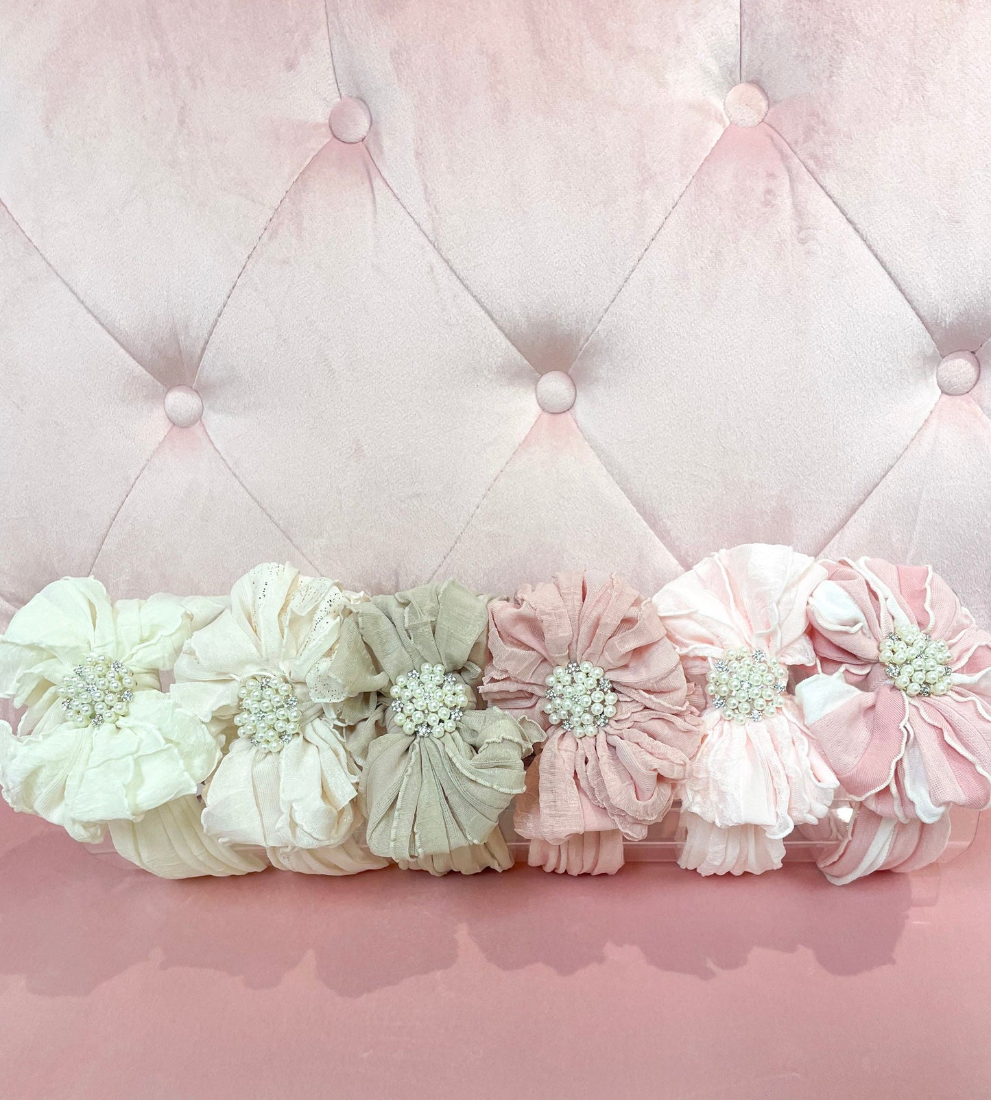 Pearl Ruffled Headband - Abbies Place