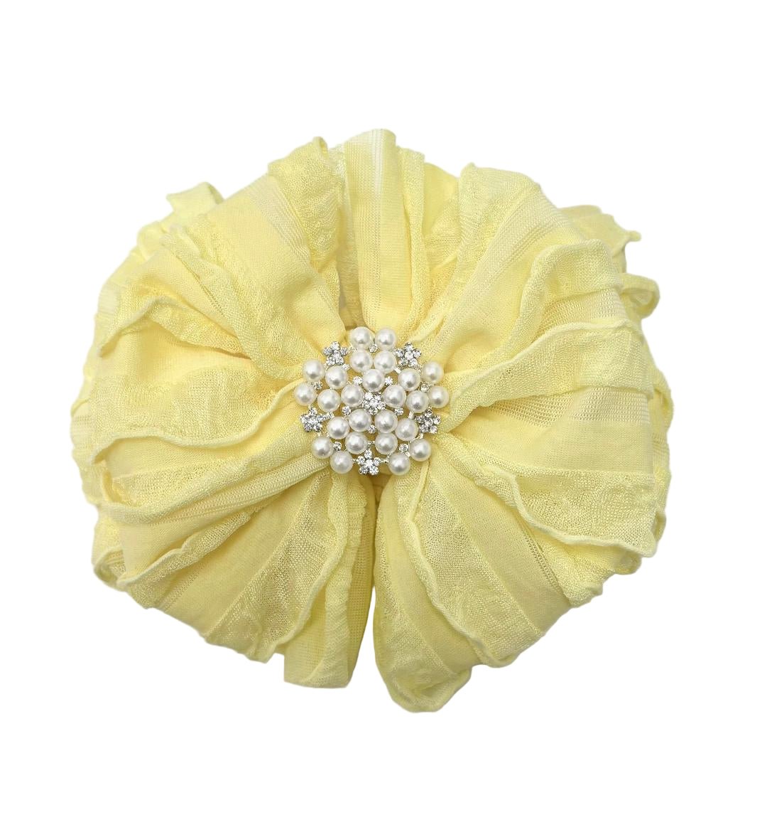 Pearl Ruffled Headband - Abbies Place