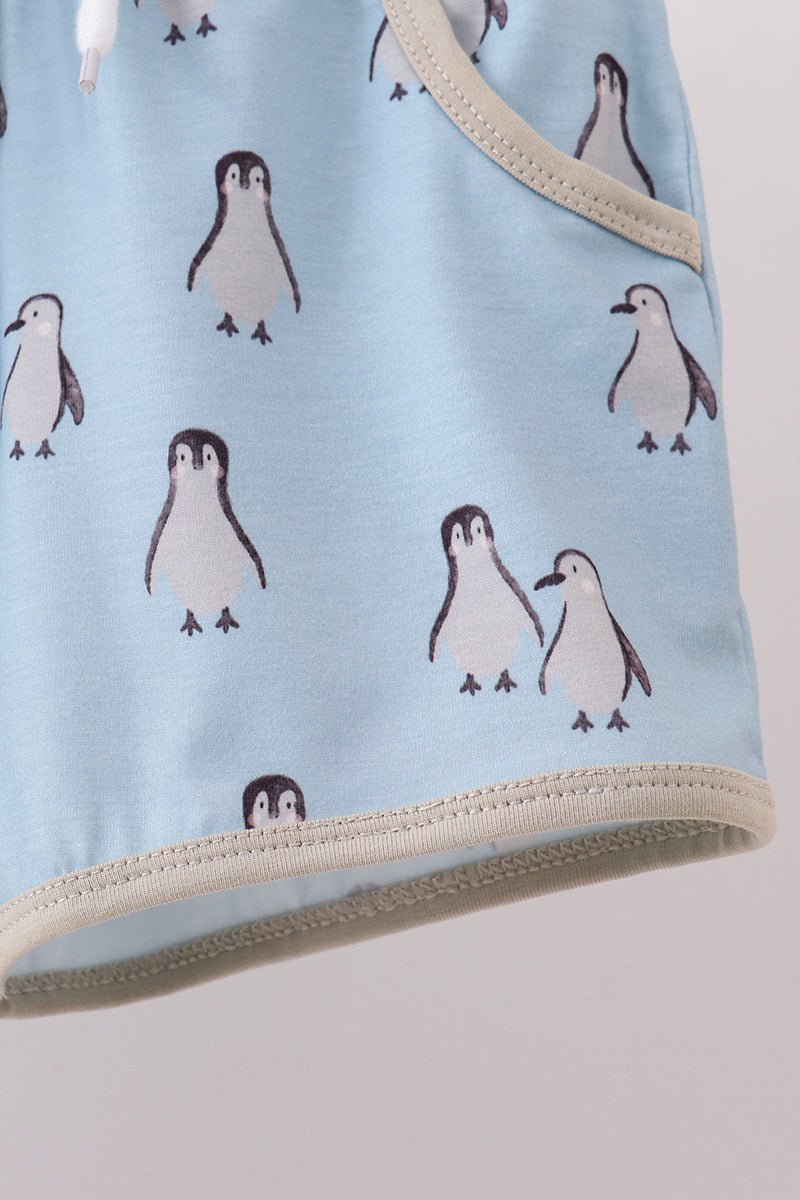 Penguin print shorts set - Abbies Place