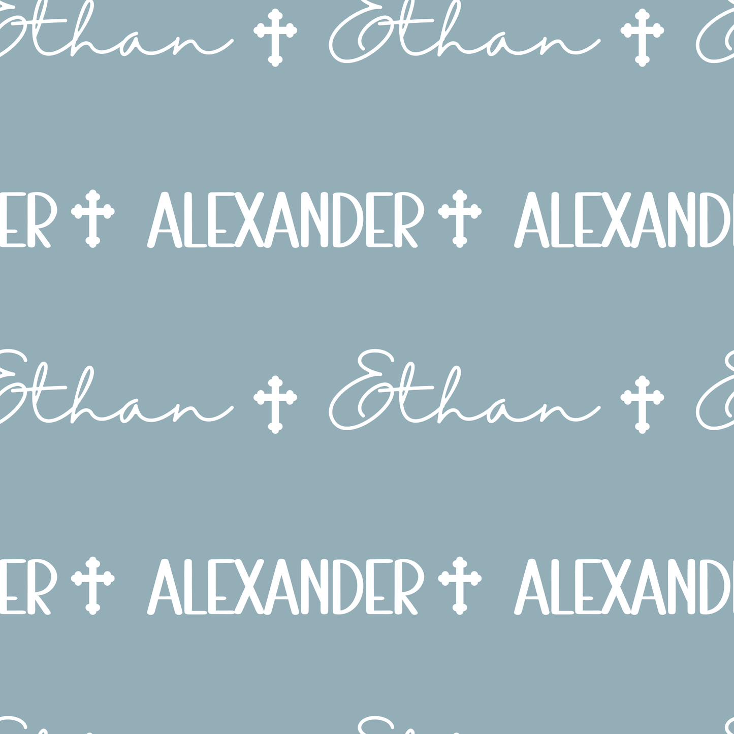Personalized Blue Baby Name Swaddle Blanket - Abbies Place