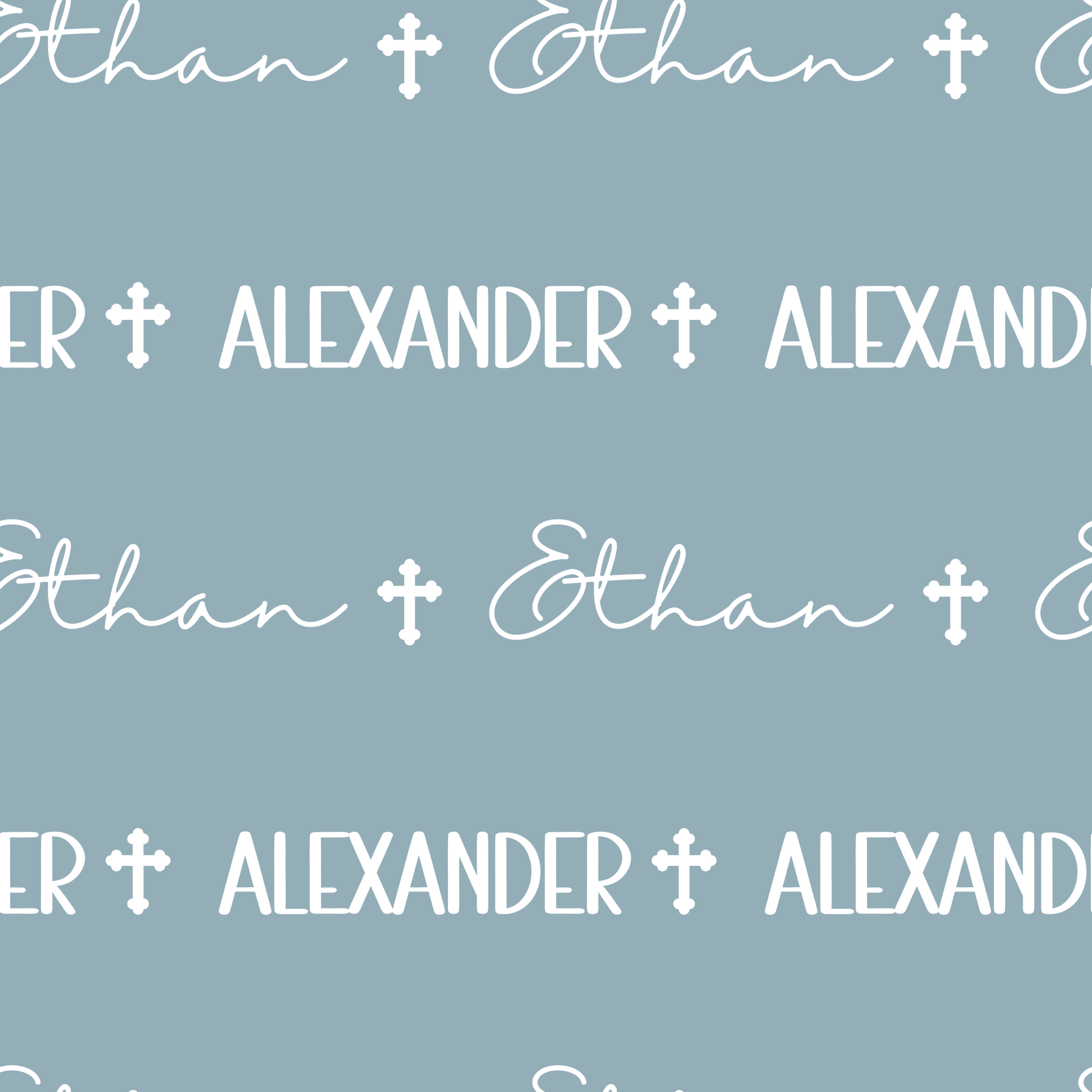 Personalized Blue Baby Name Swaddle Blanket - Abbies Place