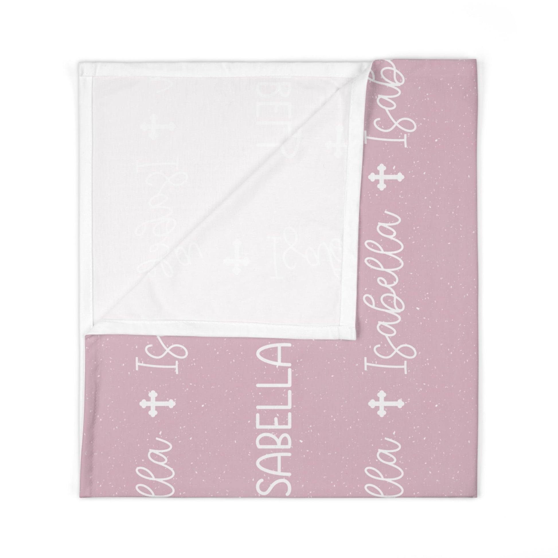 Personalized Pink Baby Name Swaddle Blanket - Abbies Place