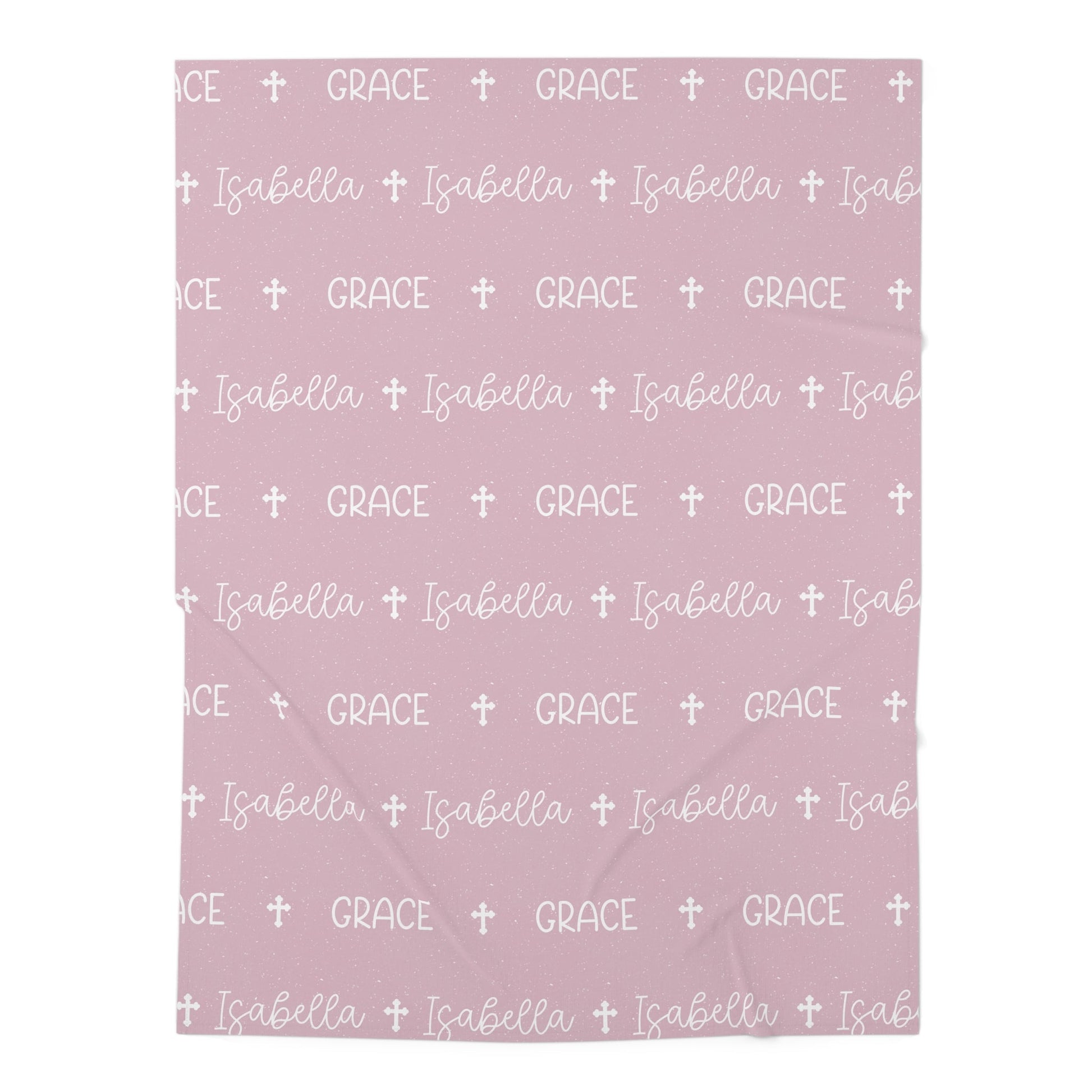 Personalized Pink Baby Name Swaddle Blanket - Abbies Place