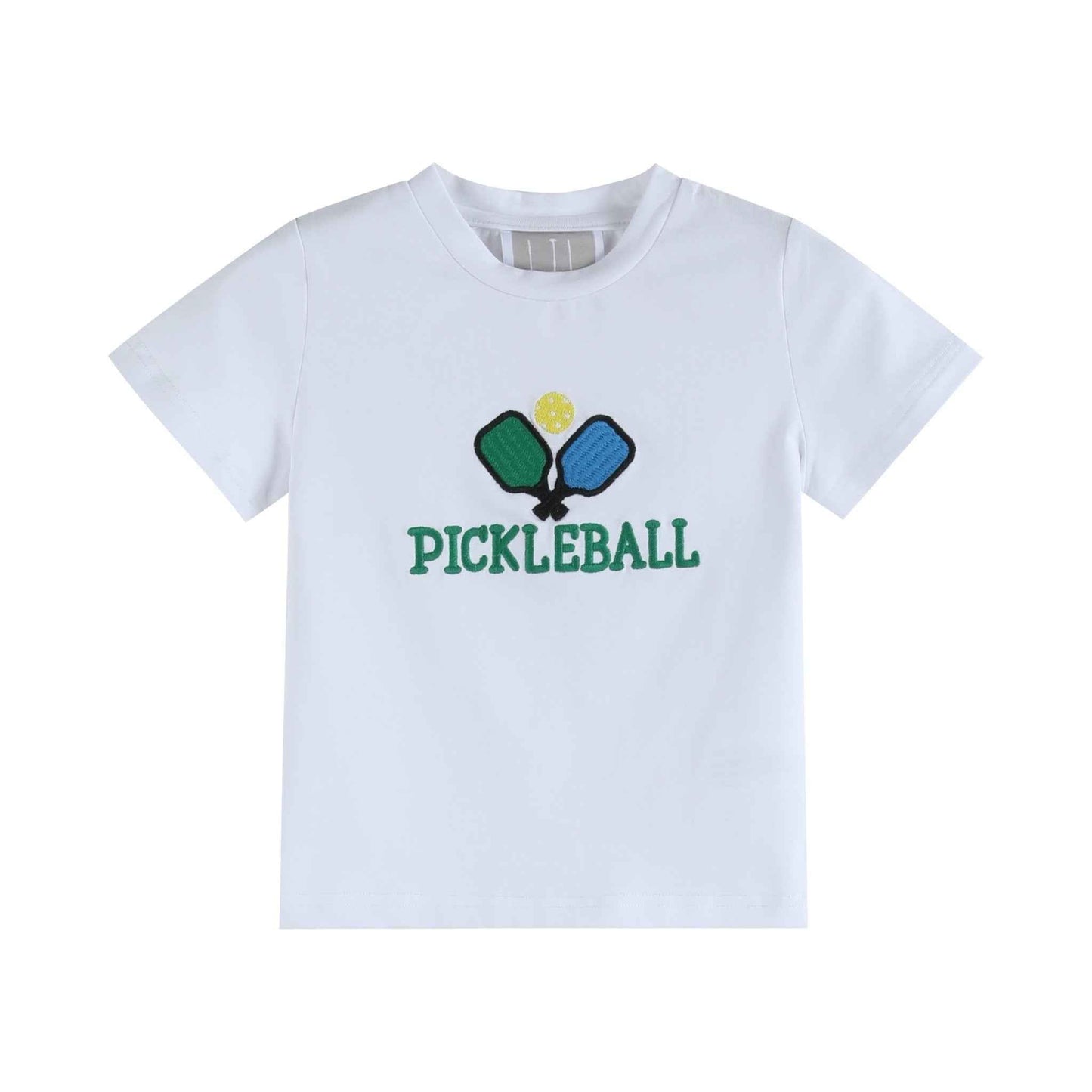 Pickleball T-Shirt and Green Gingham Shorts Set - Abbies Place
