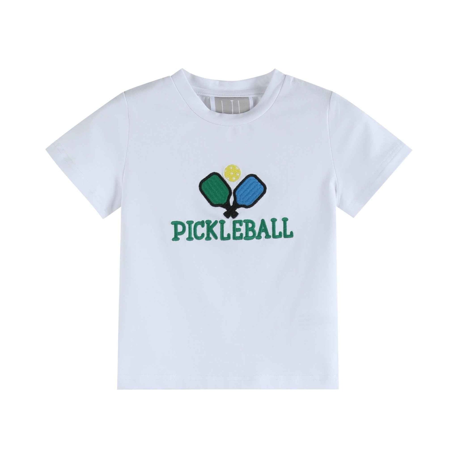 Pickleball T-Shirt and Green Gingham Shorts Set - Abbies Place