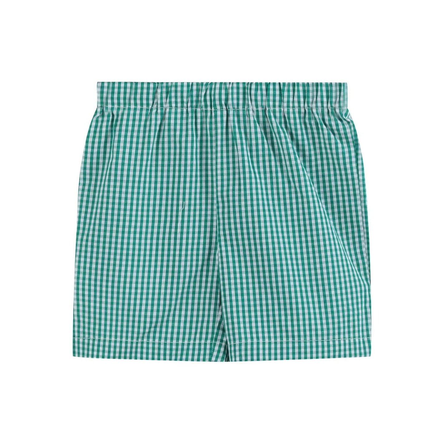 Pickleball T-Shirt and Green Gingham Shorts Set - Abbies Place
