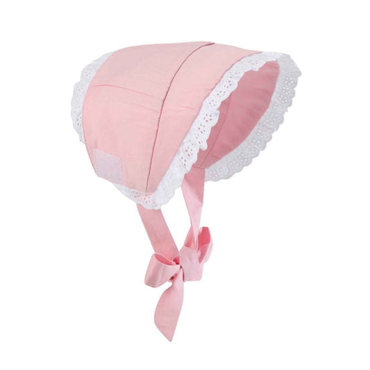 Pink and Lace Summer Baby Bonnet - Abbies Place