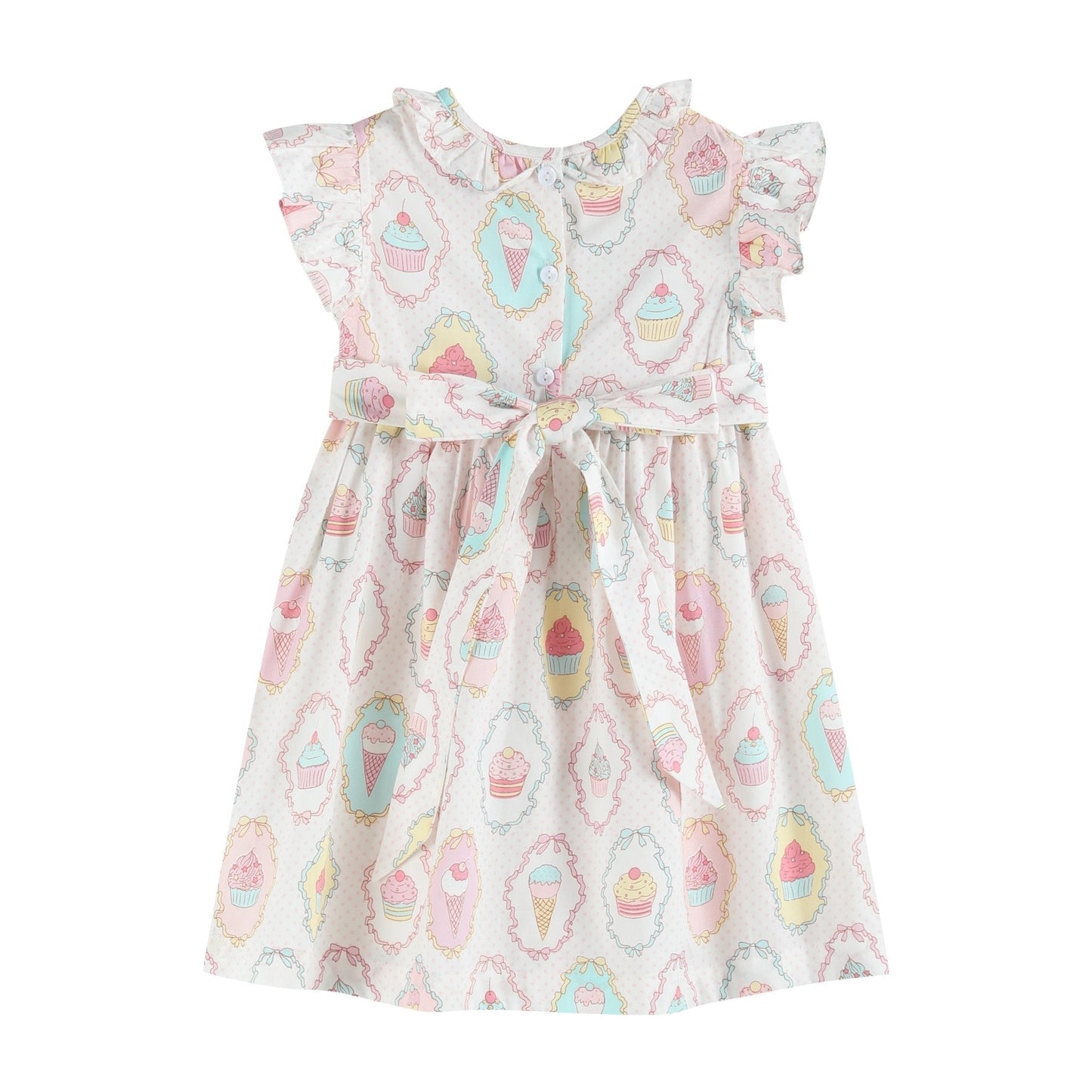 Pink and White Birthday Girl Smocked Dress - Abbies Place