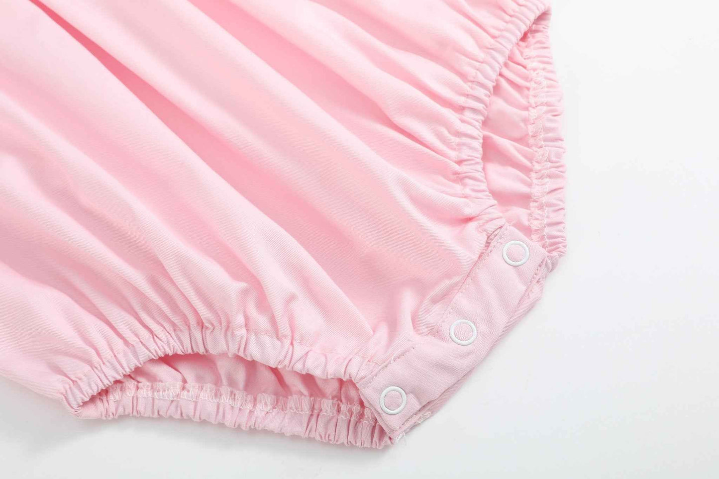 Pink and White Smocked Bubble Romper - Abbies Place