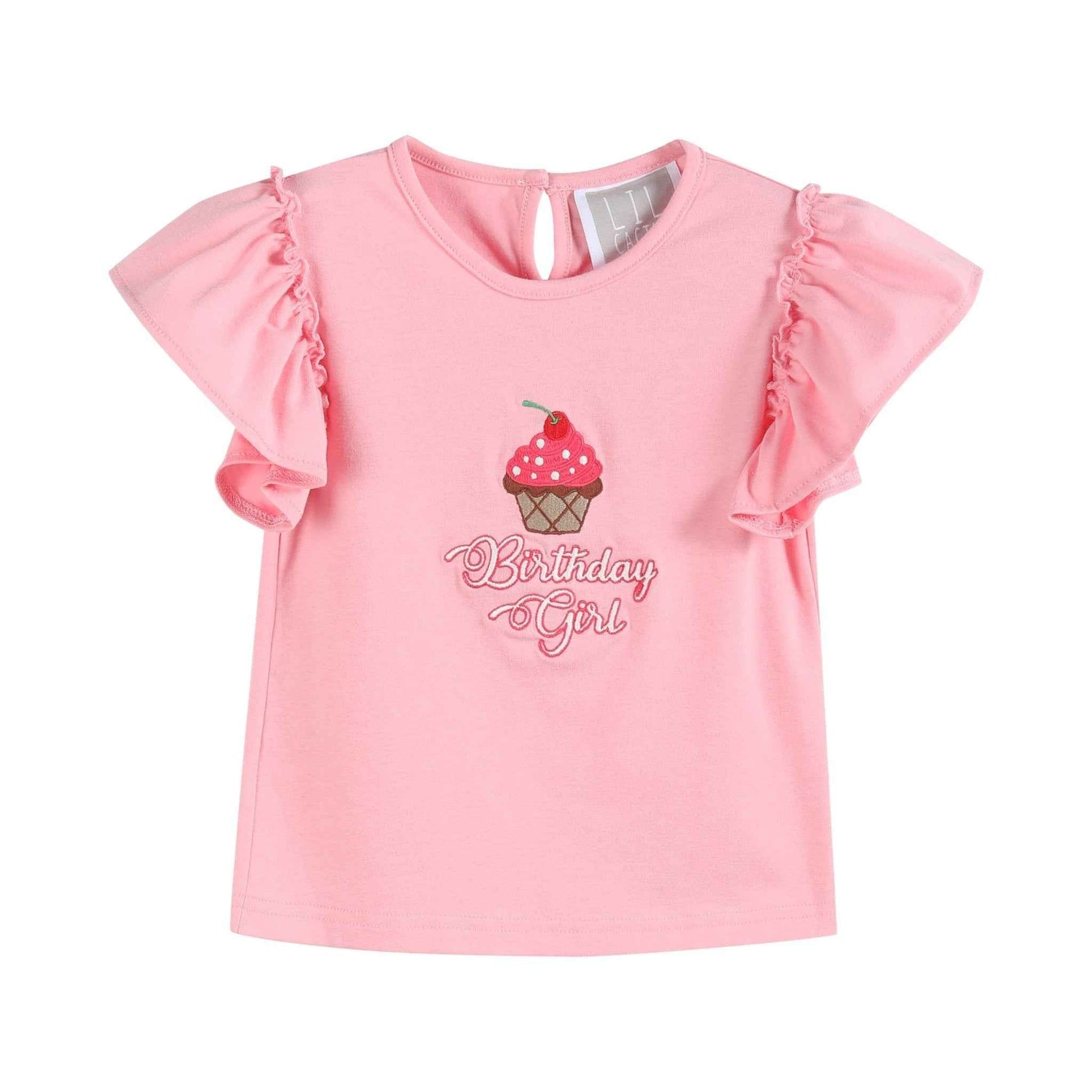 Pink Birthday Girl Ruffle Top and Skort Set - Abbies Place