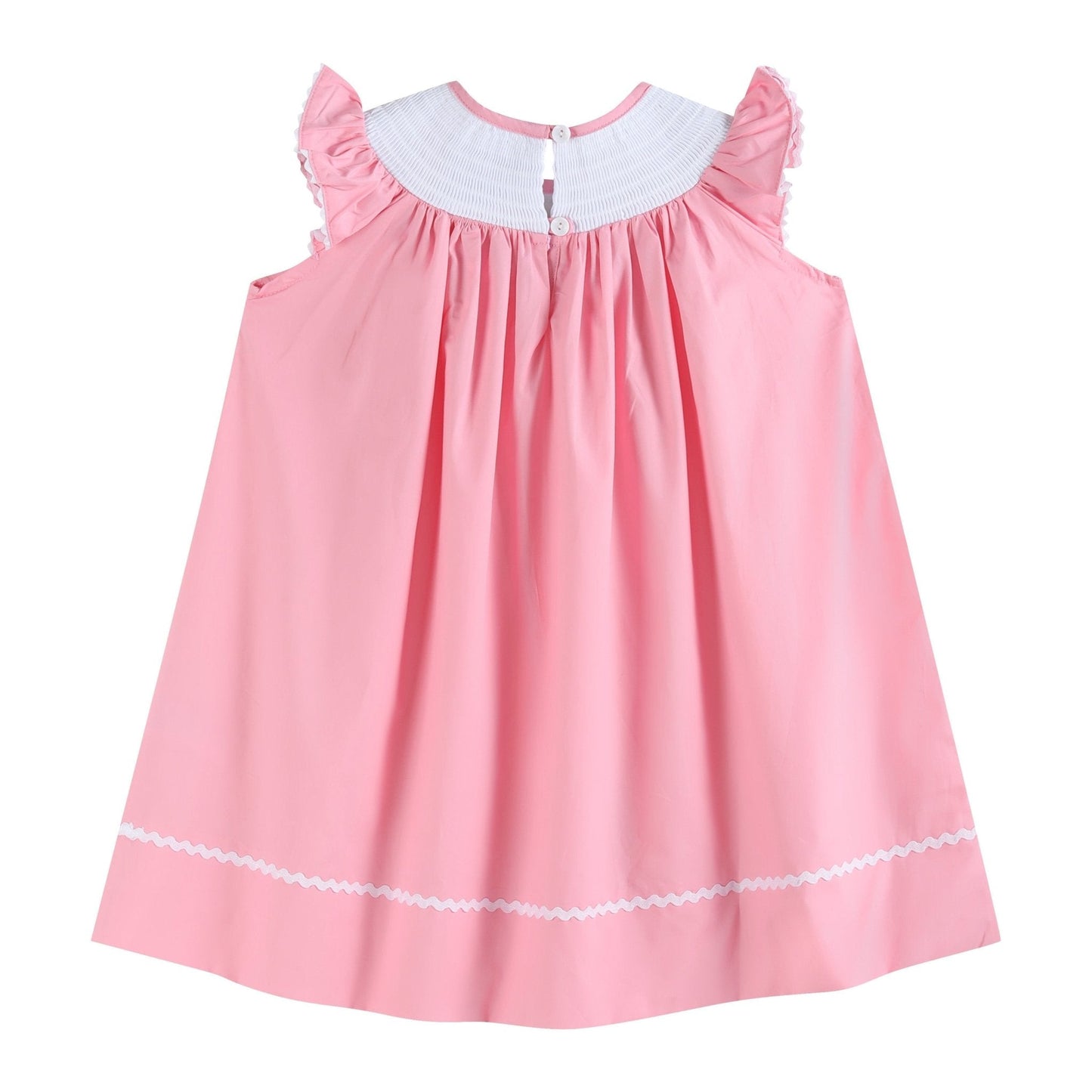 Pink Birthday Girl Smocked Bishop Dress - Abbies Place