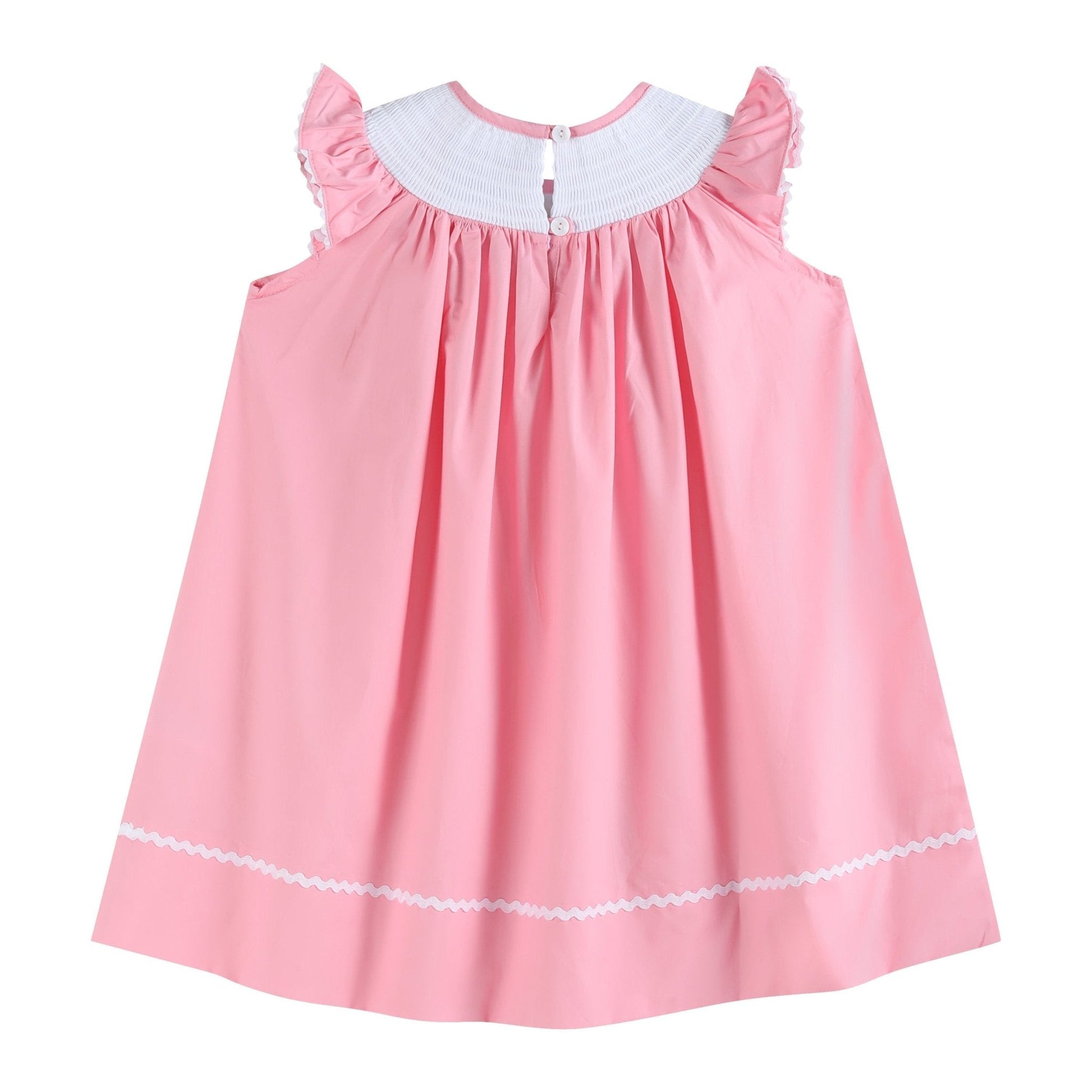 Pink Birthday Girl Smocked Bishop Dress - Abbies Place