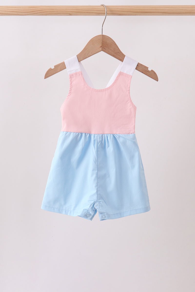 Pink & blue ruffle bow bubble - Abbies Place