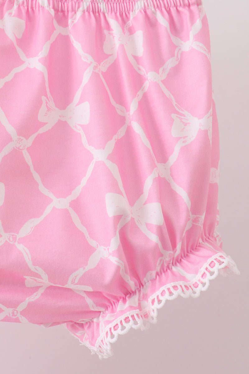 Pink Bow Bloomer Set - Abbies Place