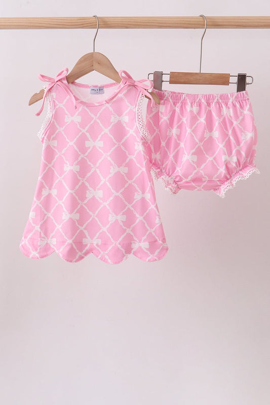 Pink Bow Bloomer Set - Abbies Place