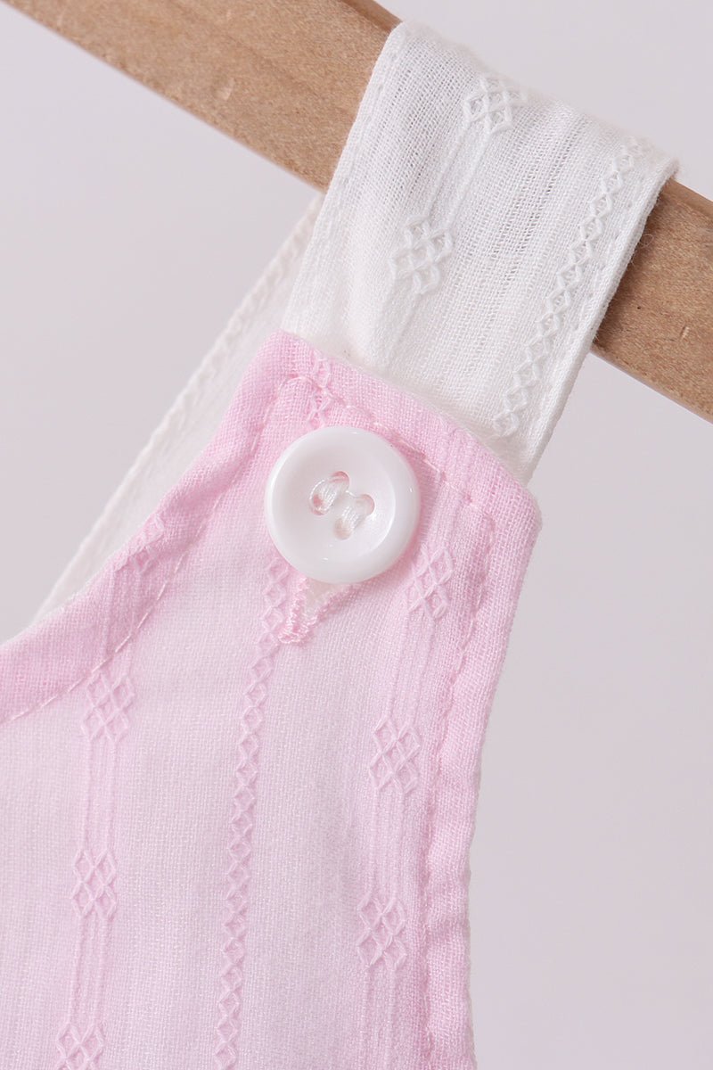 Pink bow smocked bloomer set - Abbies Place